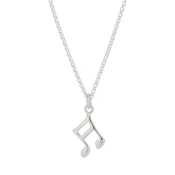 Child's Sterling Silver Music Note Necklace, 6 of 6
