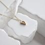 Tiny Cheese 18 K Gold Pendant Necklace, thumbnail 3 of 3