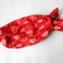 Red Soft Cotton Pouch, Drawstring Reusable Cotton Bag, Indian Kalamkari Print, thumbnail 4 of 4