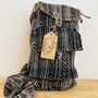 Handmade Bohemian Mini Stripe Backpack, thumbnail 2 of 10