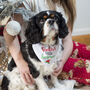 Santa's Little Helper Dog Bandana And Neck Strap Collar, thumbnail 1 of 3