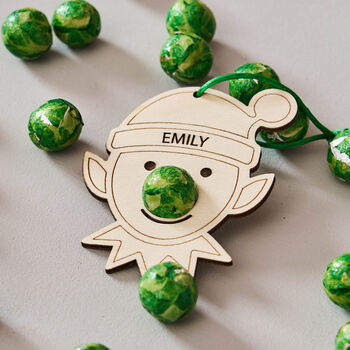 Chocolate Elf Decoration Christmas Stocking Filler, 3 of 3