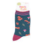 Red Squirrel Woodlands Bamboo Ankle Socks Women's Green, thumbnail 3 of 3