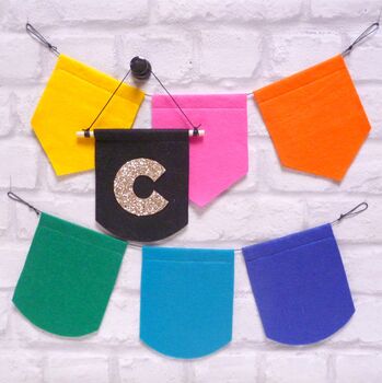 Felt Flag And Letter Of Your Choice Diy Sewing Kit, 3 of 12
