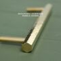 Solid Polished Brass Hexagonal Hammered Kitchen Handles, thumbnail 2 of 4