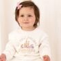 My First Holiday Personalised Embroidered Beach Holiday Airport Sweatshirt Jumper, thumbnail 1 of 7