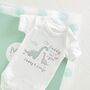 Personalised Father's Day Dinosaur White Bodysuit, thumbnail 1 of 2