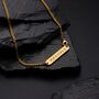 Gold Engravable 3mm Curb Link Necklace, thumbnail 5 of 11