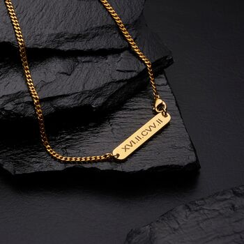 Gold Engravable 3mm Curb Link Necklace, 5 of 11