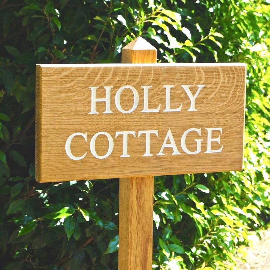 Wooden House Sign Housewarming Gift Oak Wooden House Sign Traditional 