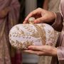Pink Bird Oval Clutch Bag, thumbnail 1 of 12