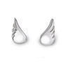 Angel Wing Solid Silver Stud Earrings, thumbnail 6 of 7
