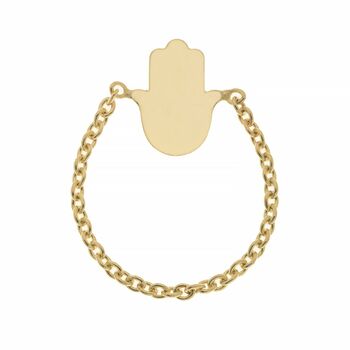 Hamsa Chain Ring, Gold Online Exclusive, 2 of 8