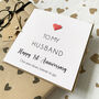 Personalised 1st Wedding Anniversary Card For Husband, thumbnail 3 of 5