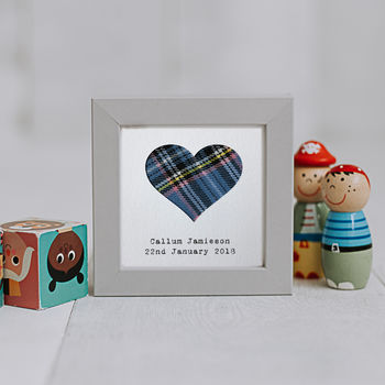 Personalised Baby Frame With Scottish Tartan Picture, 2 of 5