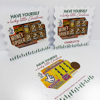Colorful Christmas Scratch Card Holders, Xmas Lotto Holders Small And Large, 9 of 11