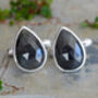 Natural Sapphire Cufflinks In Solid Sterling Silver, thumbnail 1 of 3