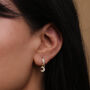 18 K Gold Plated Crescent Moon Huggie Earrings, thumbnail 6 of 11