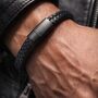 Men's Black Braided Leather Bracelet With Magnetic Snap Clasp – Sleek, Secure, And Stylish Jewellery, thumbnail 12 of 12