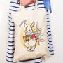 Personalised White Rabbit Easter Egg Hunt Party Bag, thumbnail 1 of 2