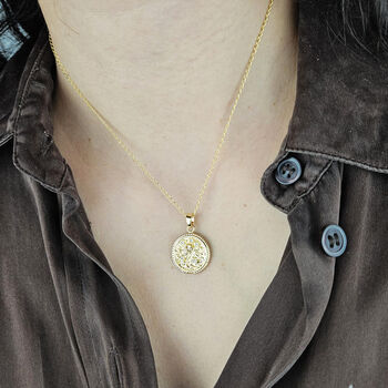 Virgo Zodiac Star Sign Gold Plated Necklace, 2 of 4
