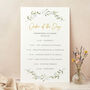 Spring Flowers Wedding Order Of The Day Sign, thumbnail 1 of 3