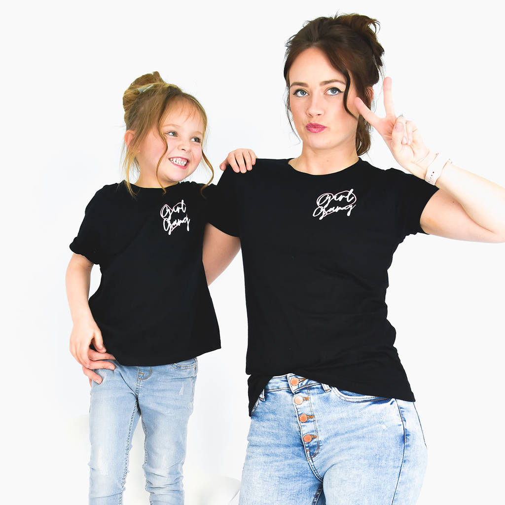 'Girl Gang' Mother's Day Twinning T Shirt, 1 of 9