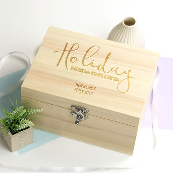 Personalised Holiday Memories Keepsake Box, 4 of 6