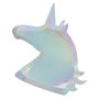 Iridescent Unicorn Shaped Party Paper Plates, thumbnail 2 of 3