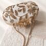 Arar | White And Gold Floral Embroidered Bridal Clutch, thumbnail 5 of 10