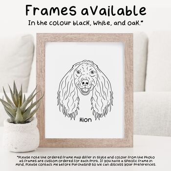 Personalised Pitbull Terrier Pet Portrait Outline Print, 8 of 8