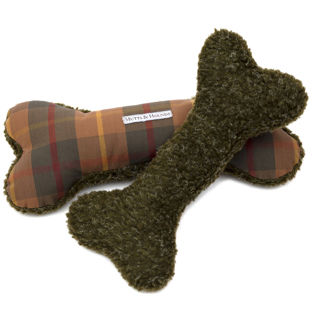 large fleece dog bone toy