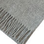 Luxury 100% Lambswool Woven Scarf, Light / Silver Grey, thumbnail 2 of 2