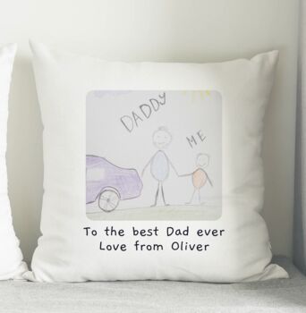 Personalised Childrens Drawing Photo Upload Cushion, 4 of 5