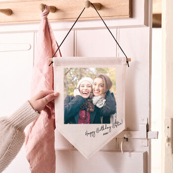 Personalised Best Friend Photo Linen Flag, 3 of 6