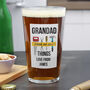 Beer Gifts For Him Personalised Pint Glass, thumbnail 4 of 5