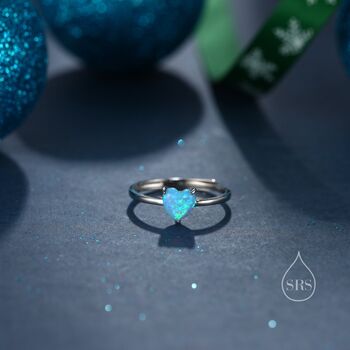 Fire Opal Heart Ring, 2 of 10