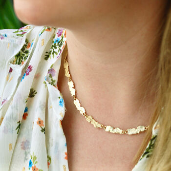 Personalised 18ct Gold Plated Molten Lava Necklace, 2 of 8