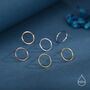 Sterling Silver Minimalist Open Circle Stud Earrings, thumbnail 5 of 12