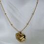 Hug Heart 18 K Gold Plated Pendant Necklace, thumbnail 7 of 12