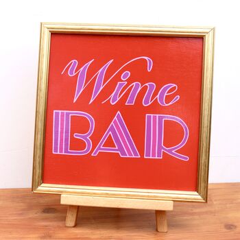 Wine Bar Interior Wall Art Typography Sign, 4 of 6