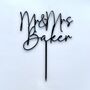 Personalised Mr And Mrs Wedding Cake Topper, thumbnail 9 of 12