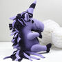 Large Unicorn Soft Toy Handmade And Personalised, thumbnail 2 of 5