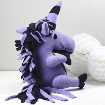 Large Unicorn Soft Toy Handmade And Personalised, 2 of 5