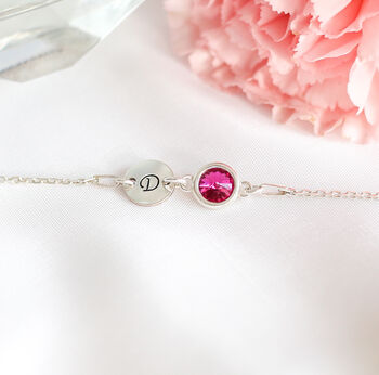 40th Birthday Bracelet – Birthstone And Initial Gift For Her, 8 of 8
