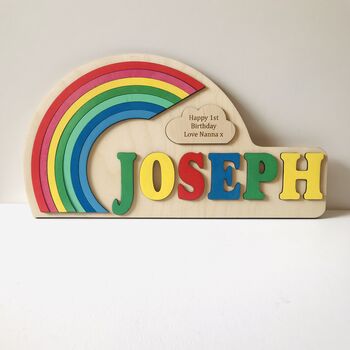 Rainbow Personalised Name Puzzle, 4 of 5
