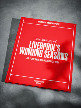 Liverpool The Winning Seasons Personalised Deluxe Football Gift Newspaper History Book, 10 of 10