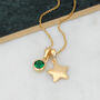 18ct Gold Plated Birthstone And Charm Necklace, thumbnail 3 of 6