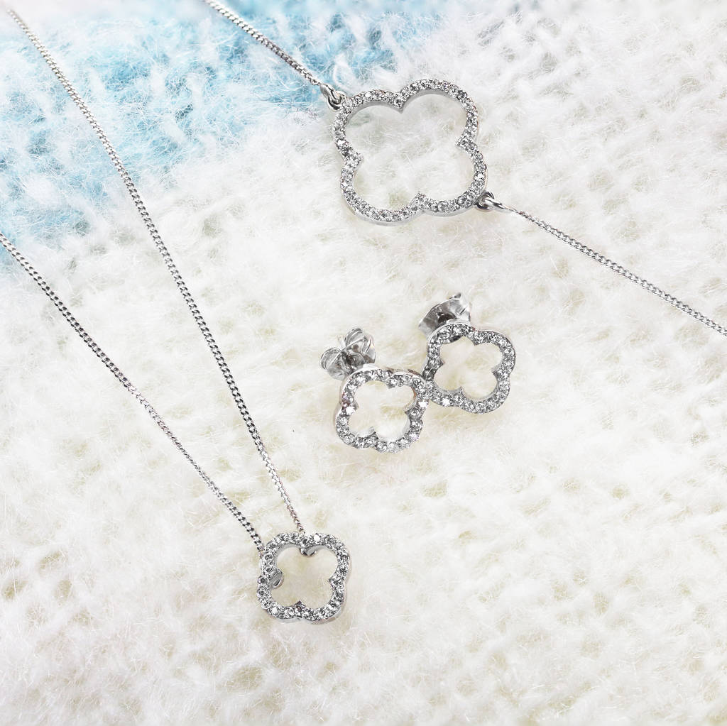 Sterling Silver Clover Necklace By Lushchic x Jewellery