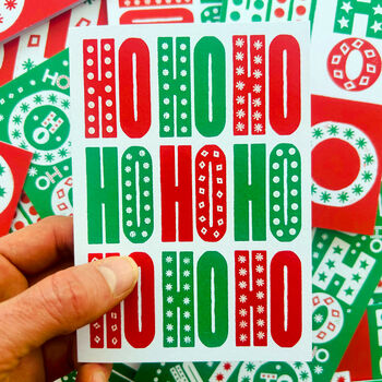 Ho Ho Ho White Christmas Card, 3 of 6